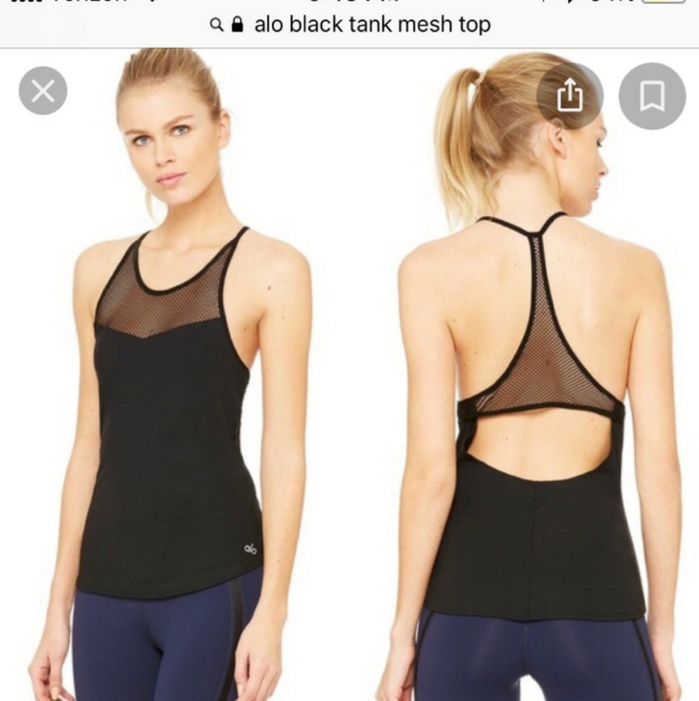 Alo Yoga Mesh Black Tank top